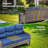Abbey 6-Piece Wicker Patio Conversation Set With Fire Pit Table & 6-Inch Luxury Cushions Swivel Chairs-399951869-399951867-399951866