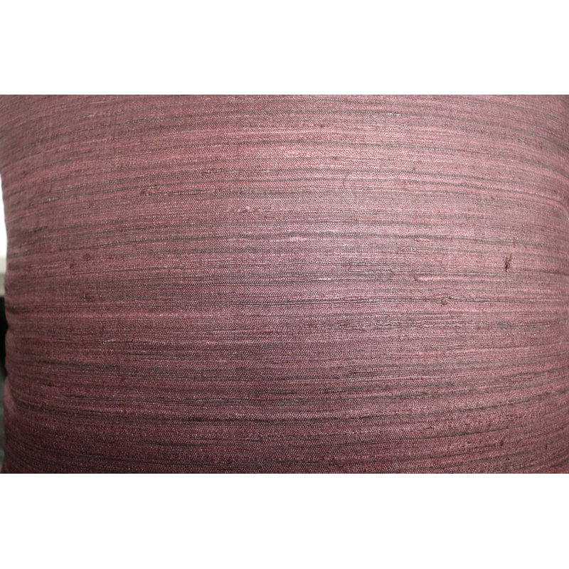 Coussin en soie brute 18 po, Brun foncé