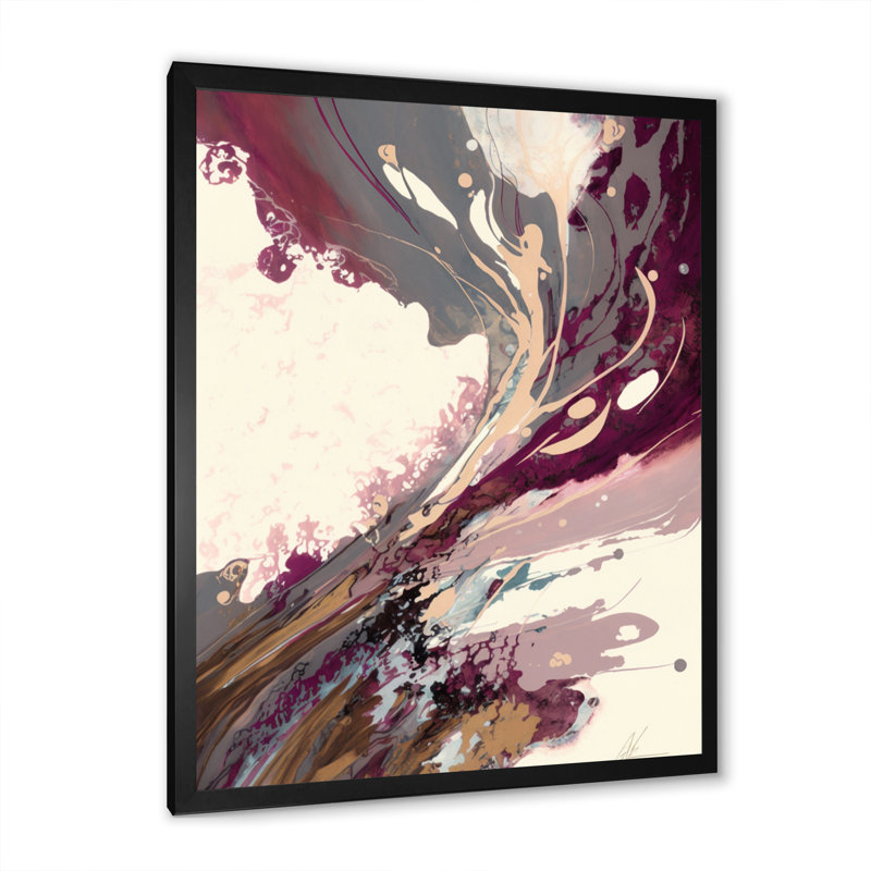 «Celebration In Raspberry Blush II», reproduction sur toile, Impression noire sur toile encadrée, L 12 po x H 20 po