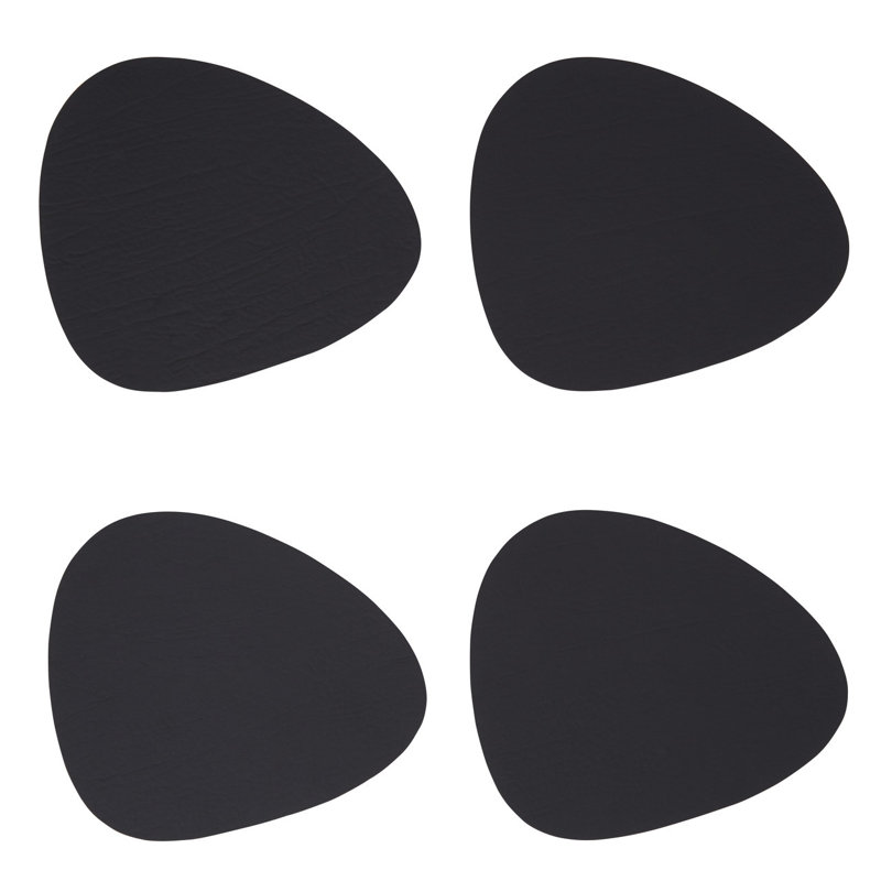Leather 4 Piece Coaster Set