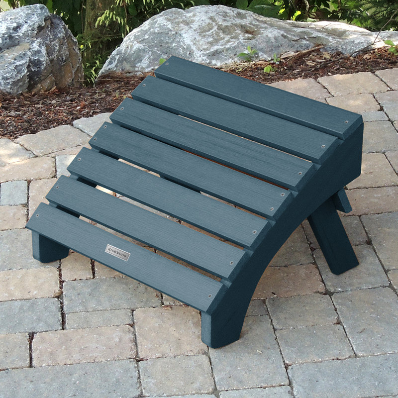 Fausta Outdoor Ottoman, Nantucket Blue