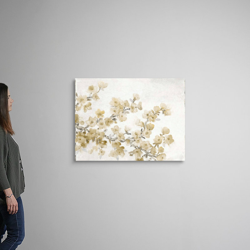 «Neutral Cherry Blossom Composition II» par Timothy O 'Toole - reproduction d'art sur toile, H 30 po x l 40 po x P 1,25 po