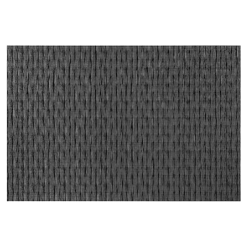 Napperon tissé en PVC textstyle - ensemble de 12, Noir, noir, noir, noir