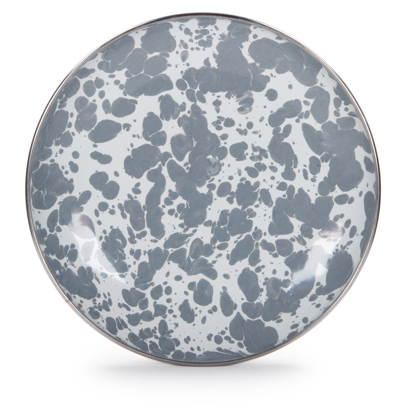 Set of 4 Grey Swirl Appetizer Plates
