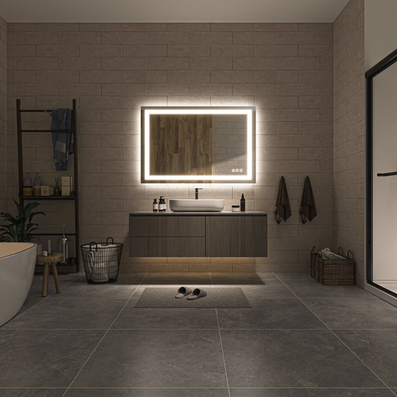 Ulrika Flat LED Mirror, Rectangle, 48" x 32"