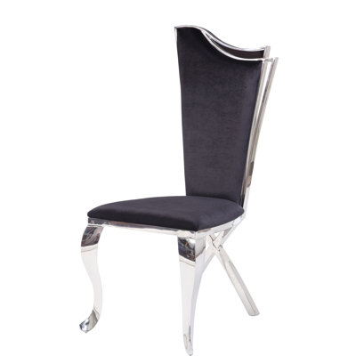 Ensemble de 2 chaises d'appoint en acier inoxydable Cyren