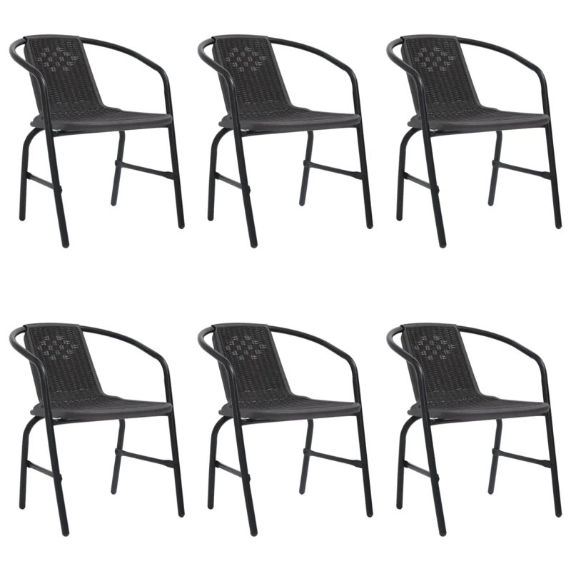 Chojolan Stacking Patio Dining Armchair with Cushion