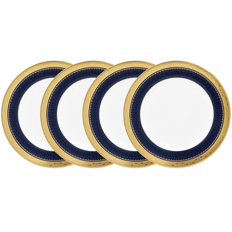 Assiettes à pain / beurre / apéritif Noritake Odessa Cobalt, 6 1/2 po, Or