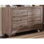 Commode double 6 tiroirs avec miroir Gussie