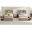 Farmhouse Bed Frame With 2 Storage Drawers, Wooden Platform Bed With Led Lights And Charging Station, Rustic Headboard With Sliding Barn Door Storage Cabinets-1825556314-1842327501