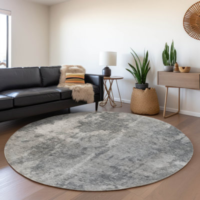 Premium Machine Washable Cerrito AMF573 Gray Rug