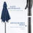 Oshiro 90'' Lighted Market Umbrella with Crank Lift-110559269