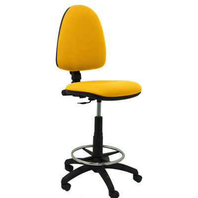 Backed Adjustable Height Ergonomic Active Stool with Footring and Wheels