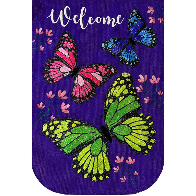 Drapeau de jardin Butterfly Trio
