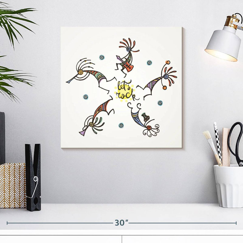Tergel Kokopelli Let's Rock, 16" H x 16" W