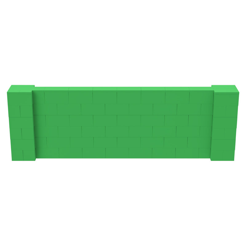 Ensemble mural pour poney Everblock, Vert, H 36 po x l 120 po x P 12 po