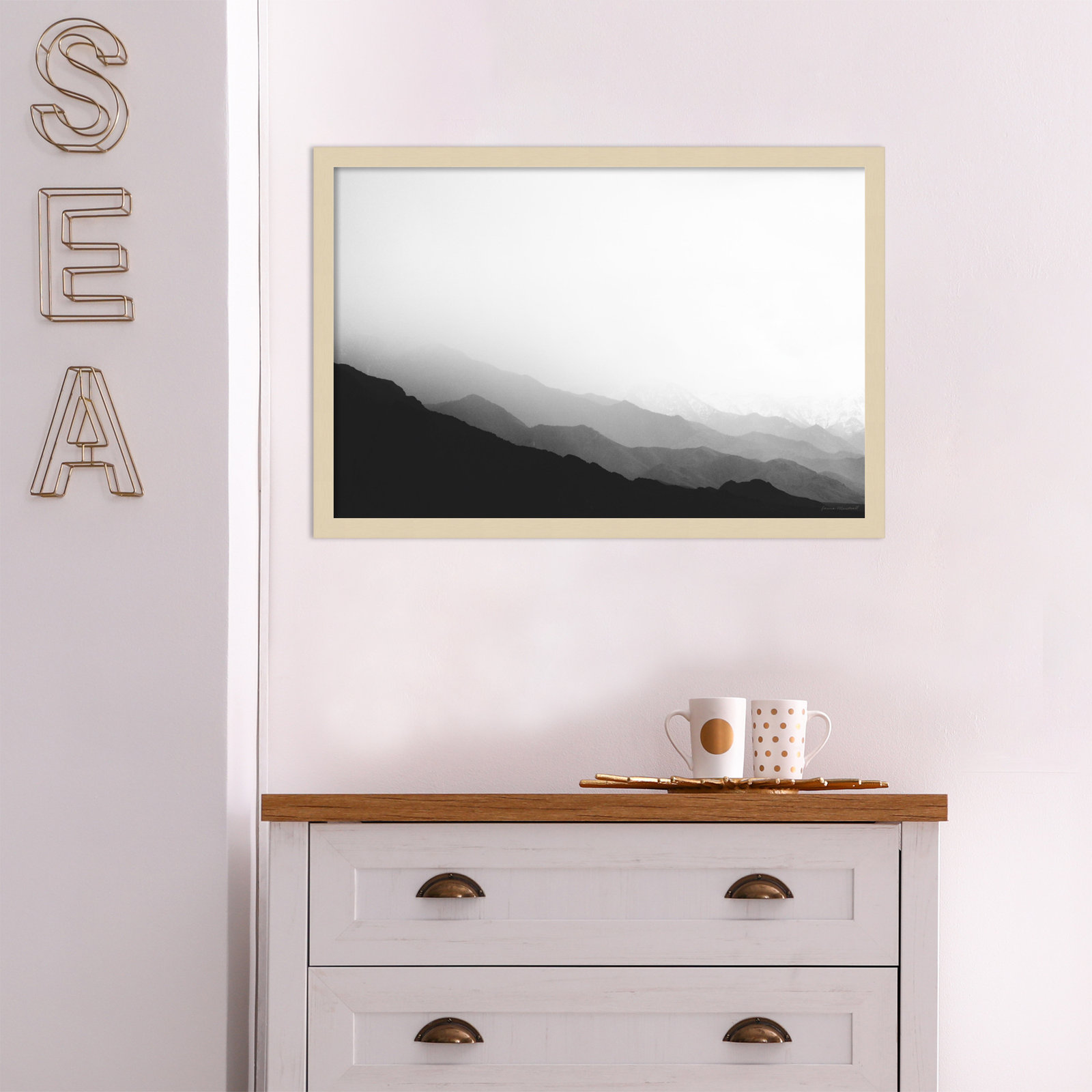 Virgin Mountains by Laura Marshall, Brown, 33" W x 23" H