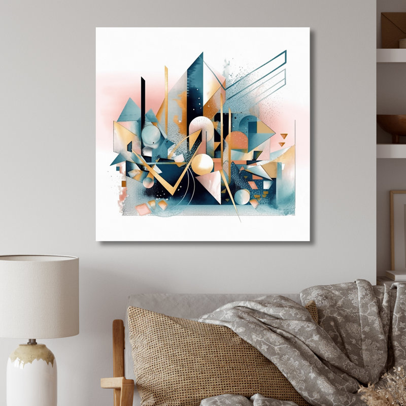Décoration murale Embrassez le cubisme I, H 16 po x l 16 po x P 1 po