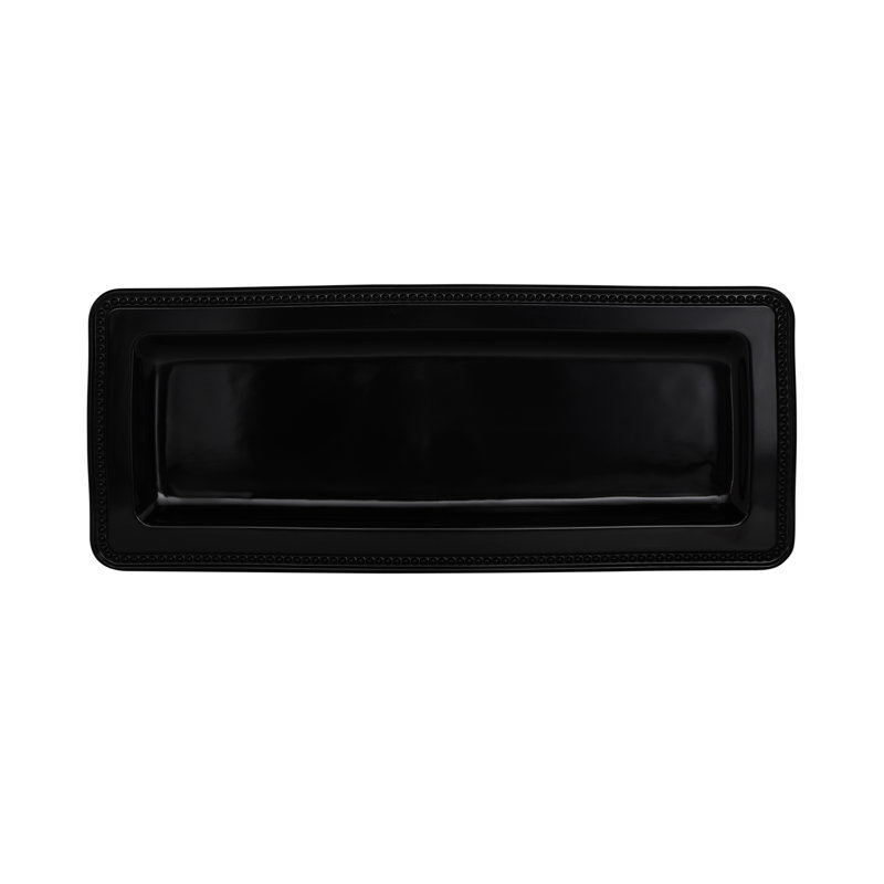 Elite Global Solutions Venetian Melamine Tray, Black