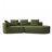 Lunford 116" Modern Curved Compression Boneless Sectional Sofa With Back Pillows-111667519