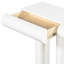 Table d'entrée moderne peinte de 47,6 po avec tiroirs courbés ovales, table de couloir peu encombrante avec pieds géométriques, table basse contemporaine pour salon, chambre à coucher, petits appartements, vestibule-251813481