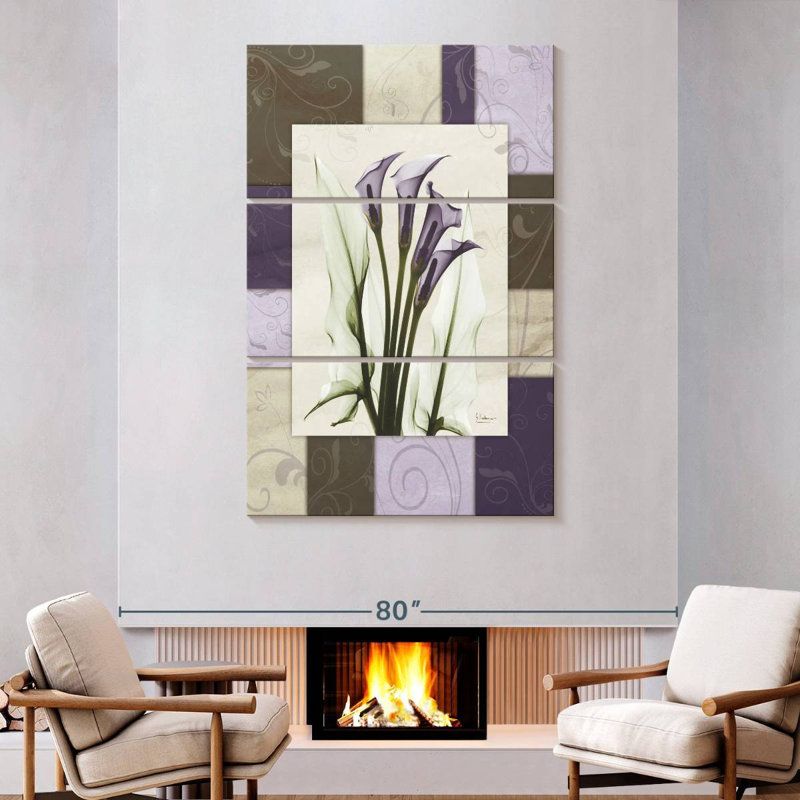 Harnek Calla Wineberry, 74" H x 48" W