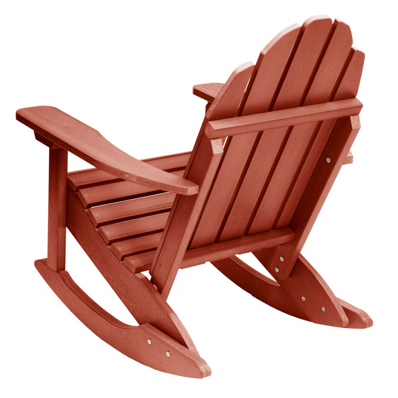 Chaise berçante en plastique Natoli, Rouge