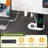 Loft Bed with Desk, Metal Twin Loft Bed Frame with Charging Station / LED/ Drawers-1641704411