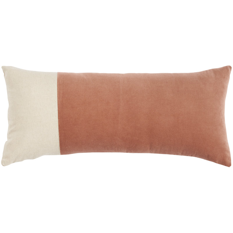 Saren 100% Cotton Lumbar Rectangular Pillow Cover & Insert