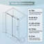 Porte de douche coulissante simple sans cadre de 46 à 48 po x H 76 po, verre trempé épais de 8 mm avec mécanisme de fermeture en douceur-129387840