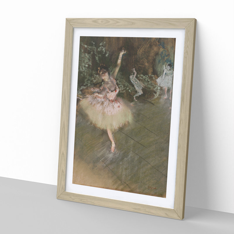 A Star Ballet Ballerina Dancer by Edgar Degas - Picture Frame Painting, Oak, 90cm H x 65cm W x 2cm D
