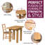 4 - Person Solid Oak Dining Set-88730575