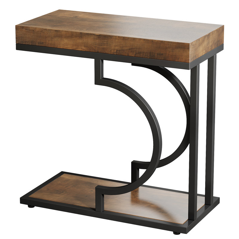 Petite table basse avec table de bout et table d'appoint, Brun