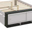 Lit plateforme double avec lit gigogne-427107573