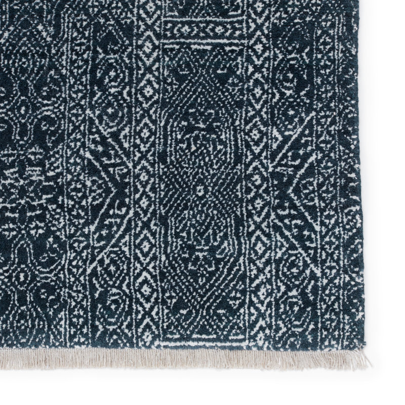 Tapis bleu foncé Kandiyohi, Rectangle de 10 pi x 14 pi