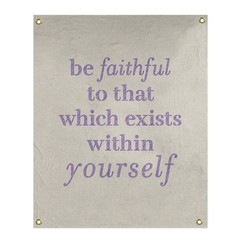 Tapisserie de polyester fidèle à votre quote, H 59 pi x l 50 po, Blanc / Mauve