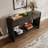 35.4"Wood Console Table With 2 Storage Drawers, And Open Storage Shelf For Entryway-1035166267