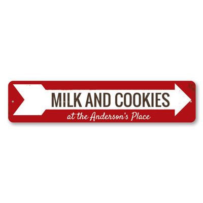 Plaque en aluminium Milk & Cookies