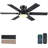 46/52"  Indoor Flush Mount Ceiling Fan 6-Blade with Lights and Remote Modern 3 Colors 6 Speeds Low Profile Reversible DC Motor-1449718601-1449718602