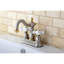 Kingston Brass Heritage Two-Handle 3-Hole Deck Mount 4" Centerset Bathroom Faucet with Plastic Pop-Up