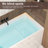 47" Acrylic Freestanding Bathtub With Seat: Spacious Rectangle Shape, Gloss White Finish, Chrome Overflow & Pop-Up Drain CUPC Certificate