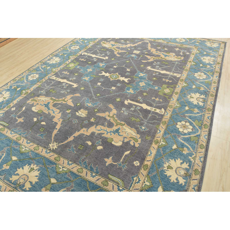 Tapis unique en laine nouvel âge 8 pi 8 po x 11 pi 11 po Murline - mauve