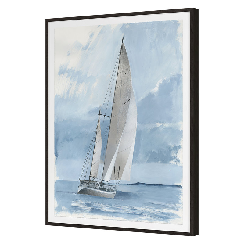 Set Sail 3 Print by PC Ngo, 50" H x 35" W, Gray Framed