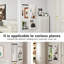 Miroir mural pleine longueur de 47,6 po x 15,7 po à panneau de conception multifonctionnel, peu encombrant, peut être poussé et tiré. Convient à la chambre à coucher / salon / entrée (blanc)-1102001016