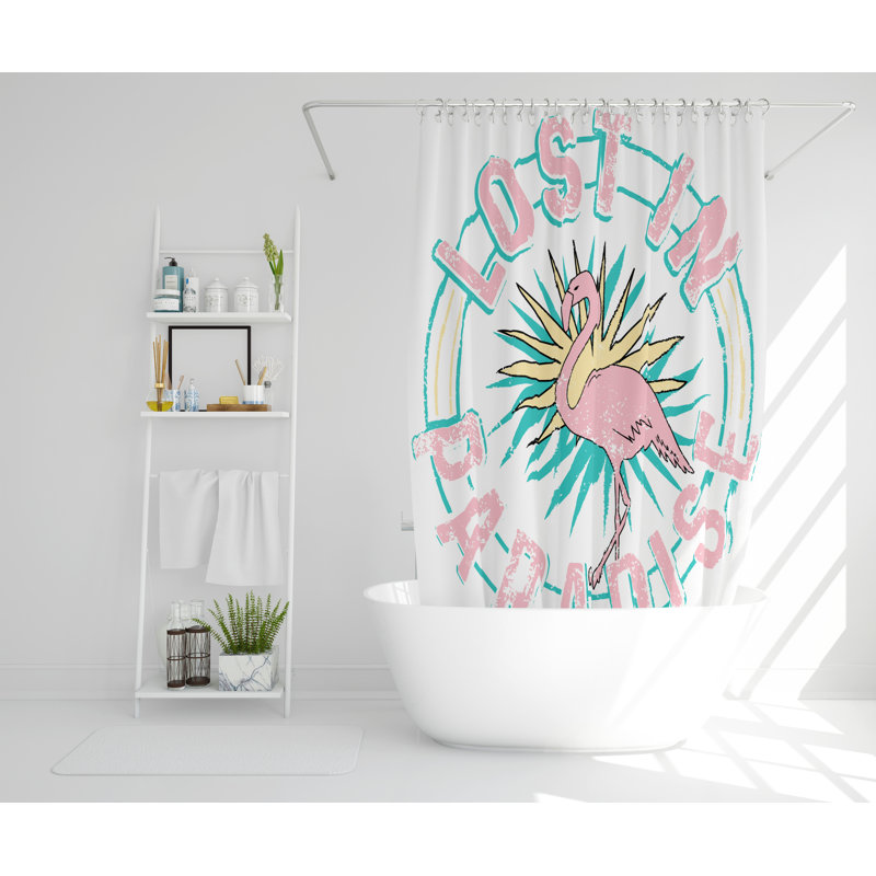 Tressa Polyester Shower Curtain, 168cm H x 168cm W