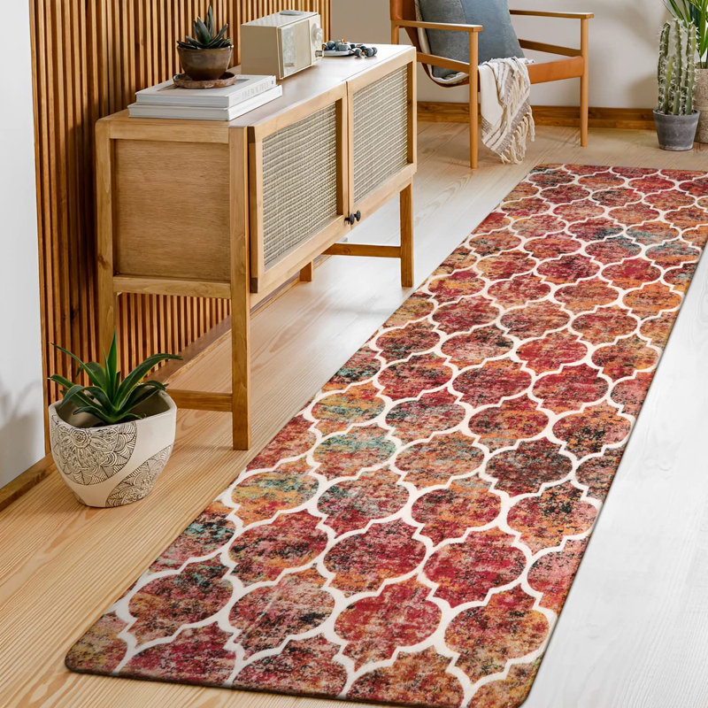 Govan Classic Moroccan Machine Washable  Area Rugs with Non-Slip Backing Perfect for Living Room, Dining Room, Bedroom Decor