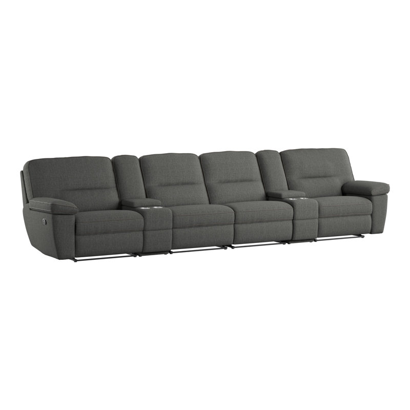 Hashlamoun Upholstered Reclining Sectional Symmetrical