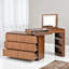 Meuble-lavabo rotatif avec miroir et lumières DEL réglables Maurece, coiffeuse de maquillage avec plateau rabattable et 7 tiroirs-723155848