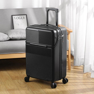 20-Inch Carry-on Luggage Suitcase with Cup Holder