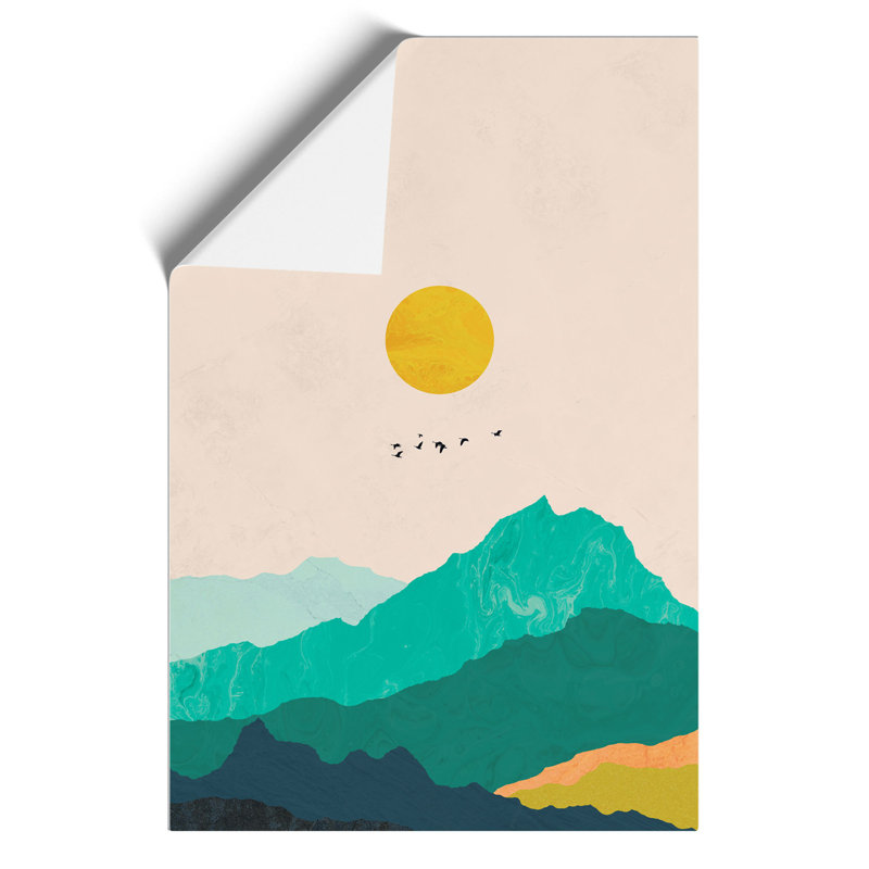 Nordic Minimalist Landscape No.2 - Unframed Graphic Art, 42cm H x 30cm W x 0.1cm D